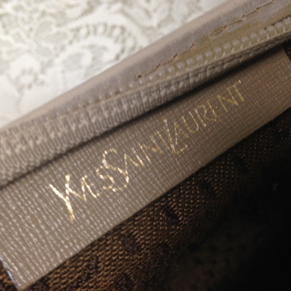 Yves Saint Laurent Coated Canvas Clutch-Crossbody