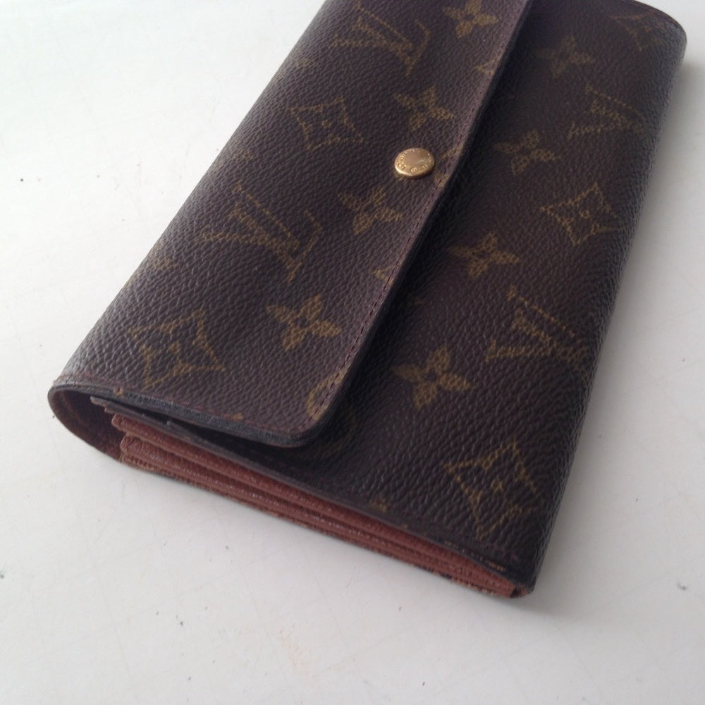 Louis Vuitton, Brown Mono, Bi-Fold Long Wallet