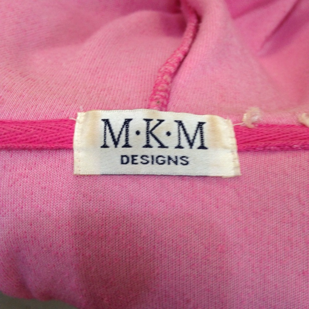 MKM Designs Fuchsia Hooded Velvet Zip Jacket (L)