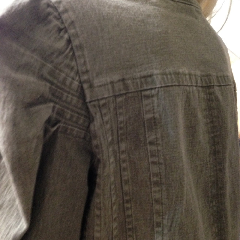 Vintage DG (Diane Gilman) Green Khaki Denim Jacket