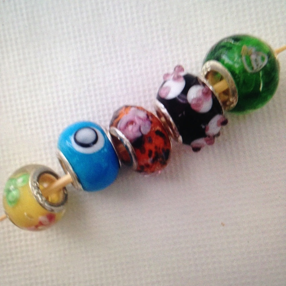 5pc European Silver 925 Beads Charm Bracelet (A)