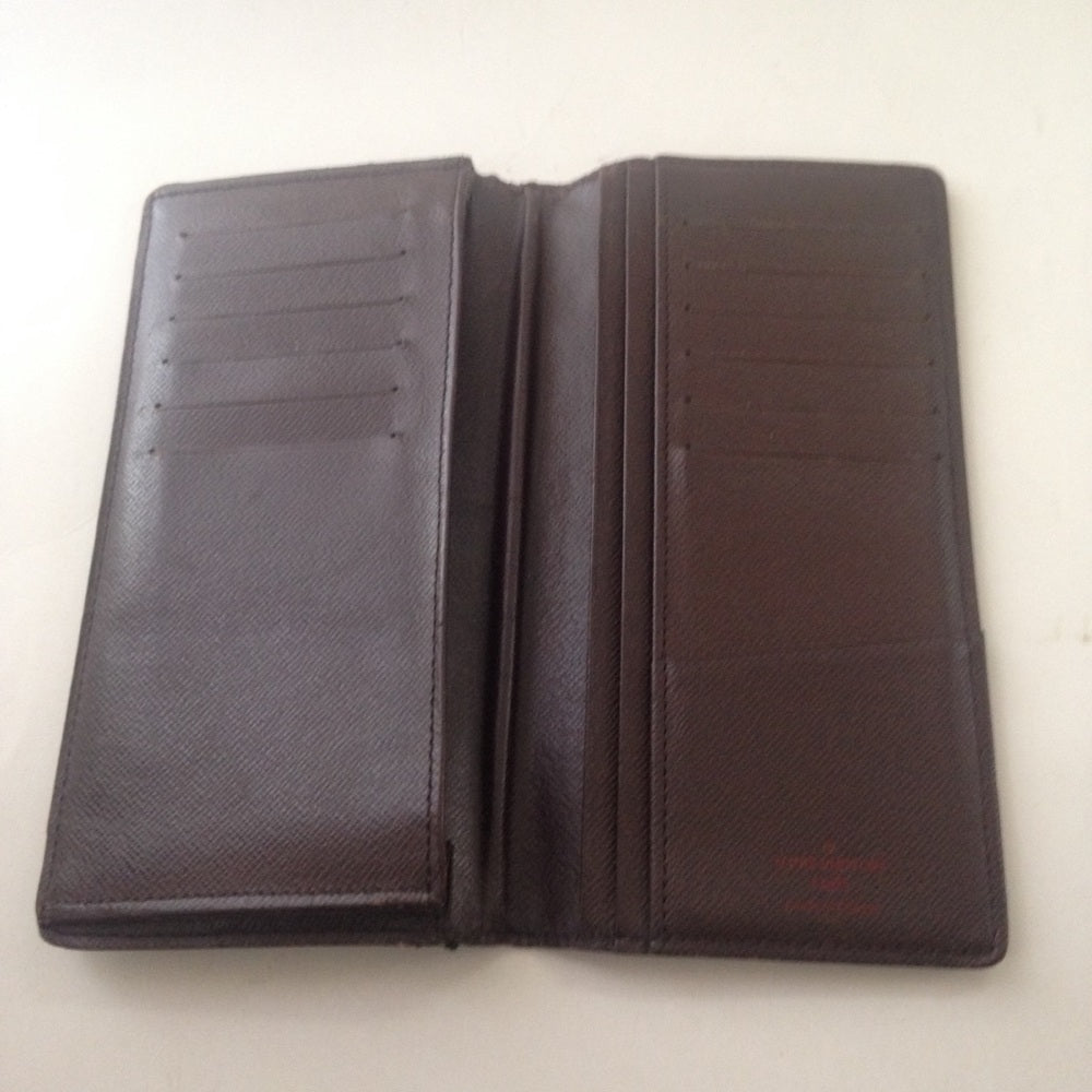 Louis Vuitton, Damier Ebene Long Wallet 7.5 x 4in