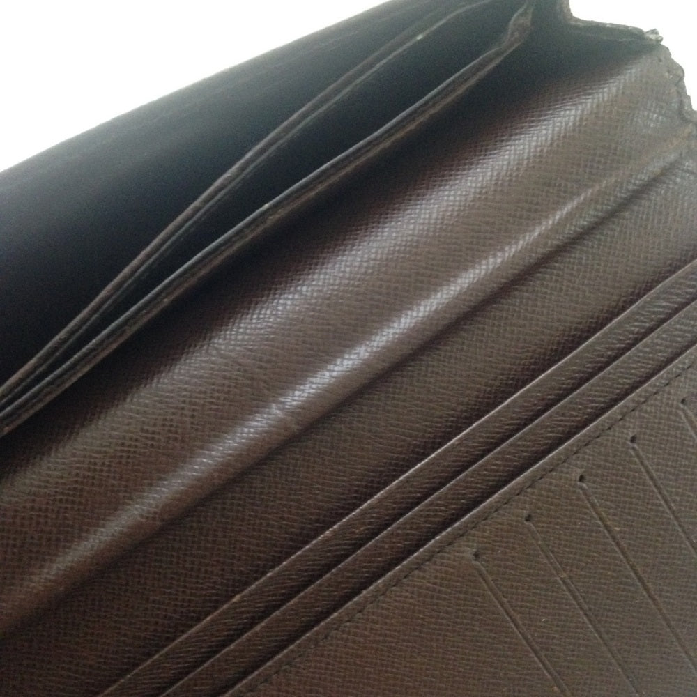 Louis Vuitton, Damier Ebene Long Wallet 7.5 x 4in