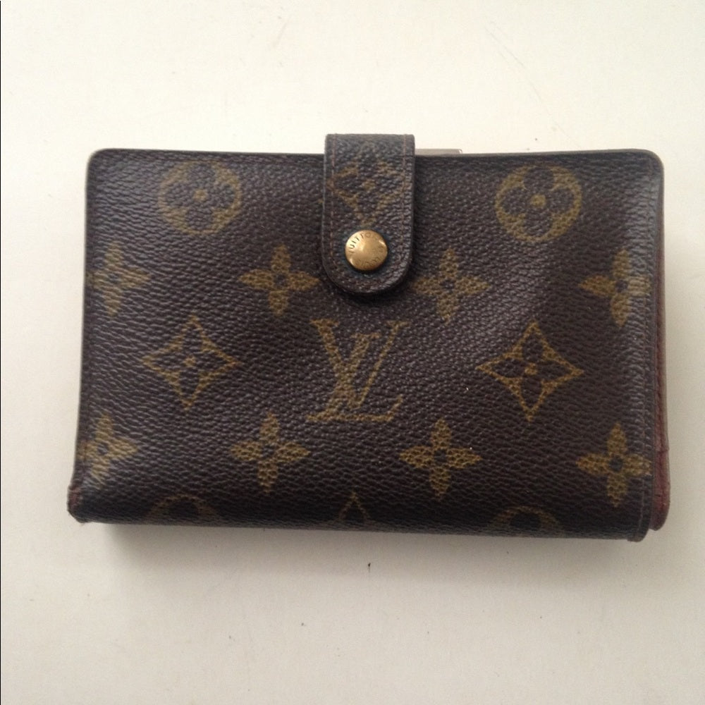 Louis Vuitton BrownMono Kisslock Compact Wallet