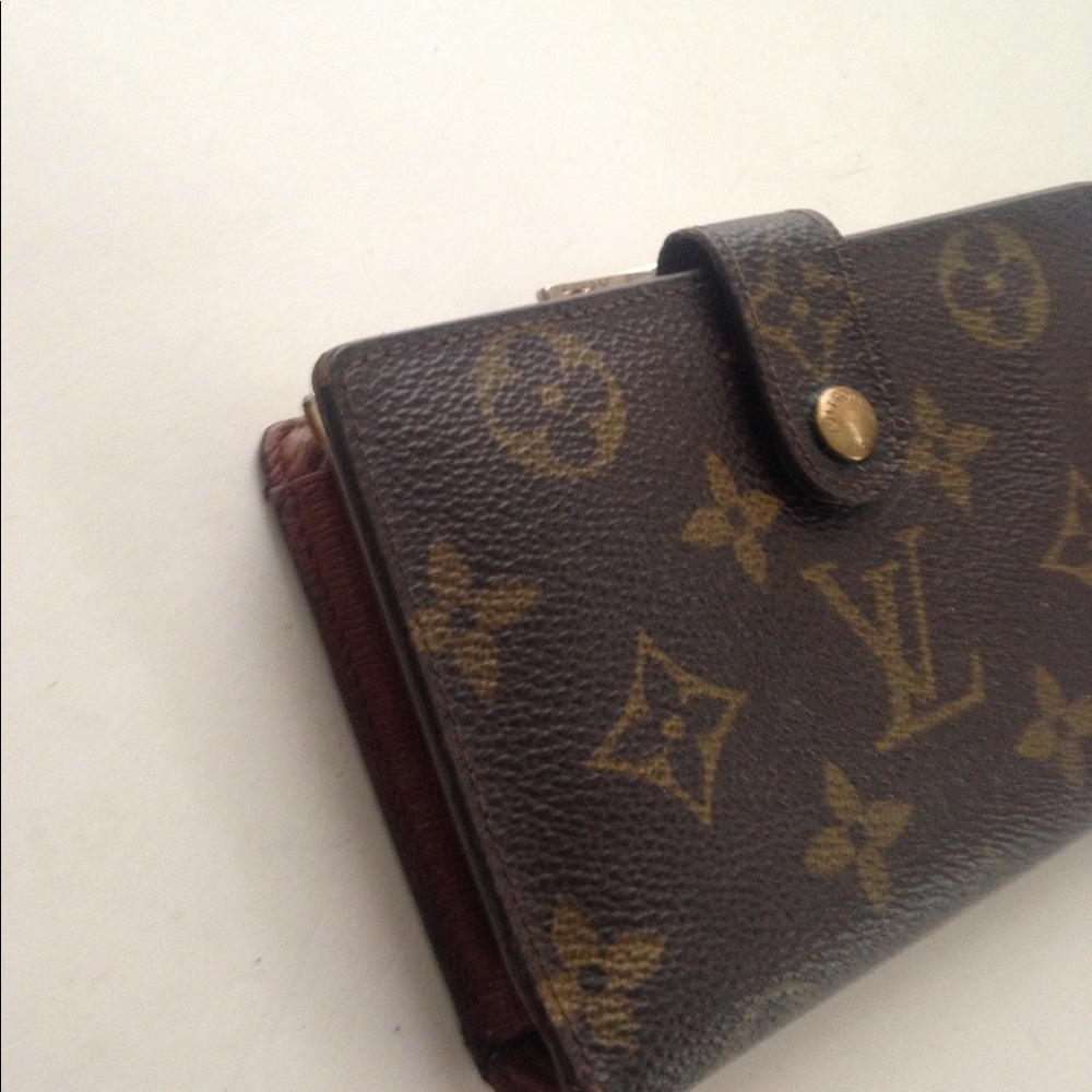Louis Vuitton BrownMono Kisslock Compact Wallet