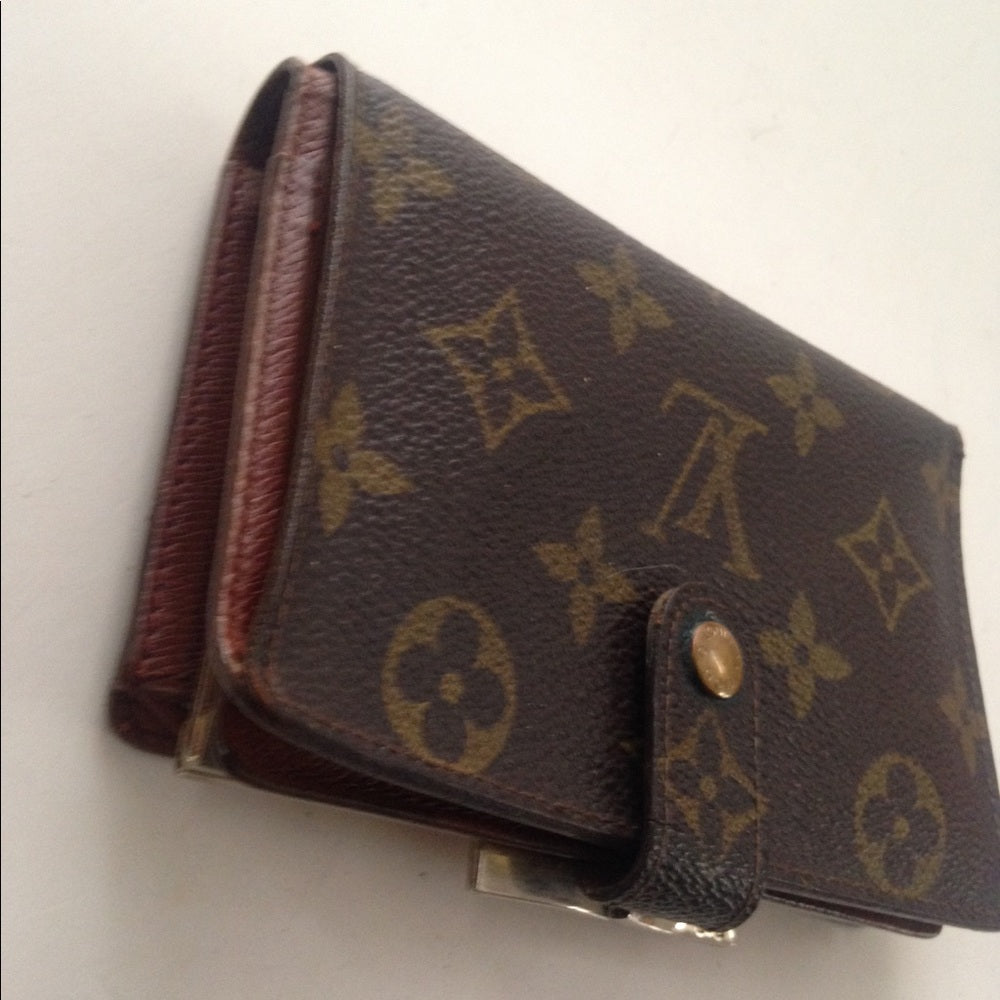 Louis Vuitton BrownMono Kisslock Compact Wallet