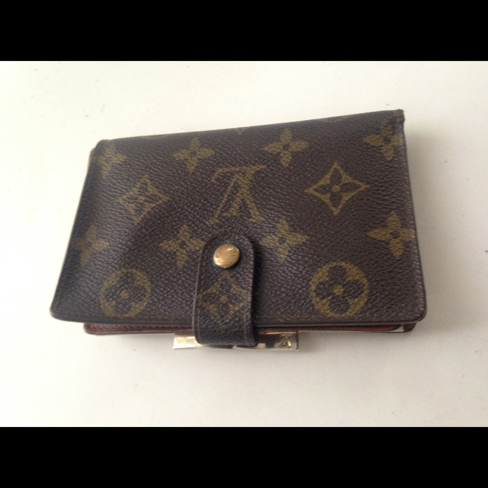 Louis Vuitton BrownMono Kisslock Compact Wallet