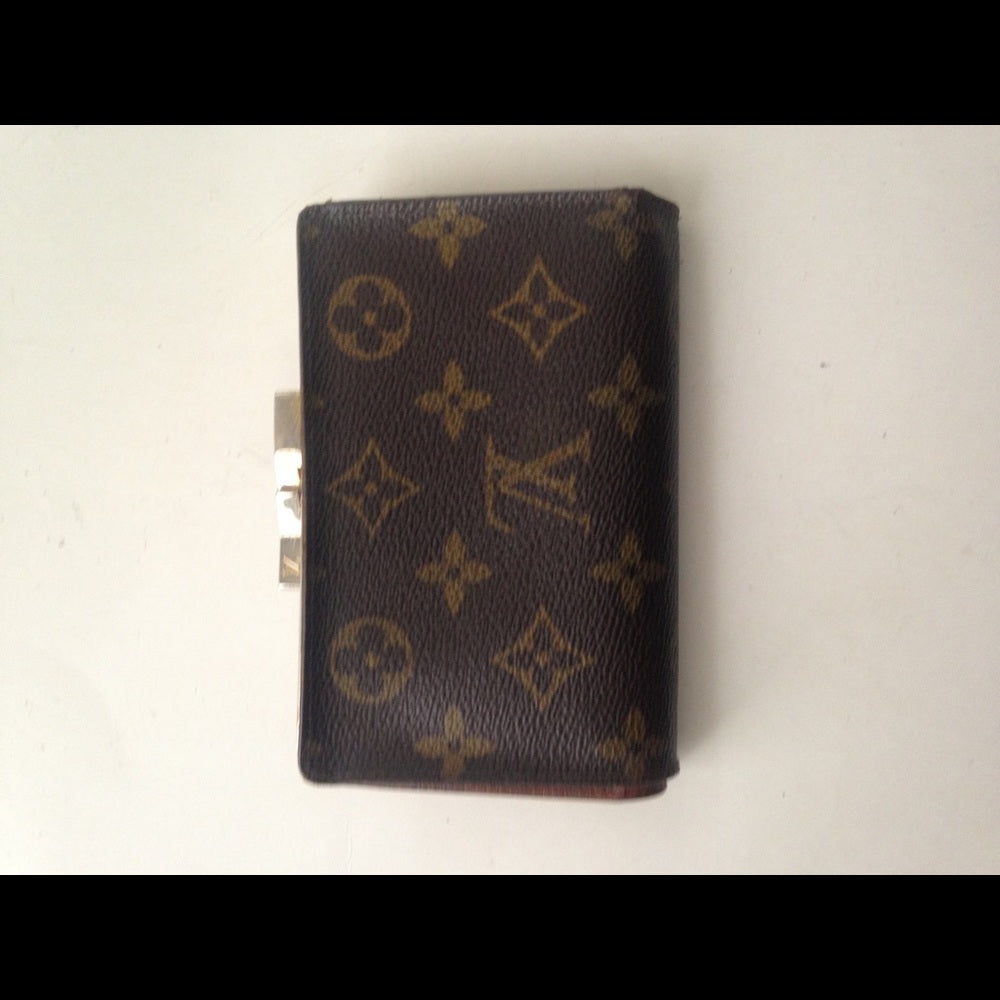 Louis Vuitton BrownMono Kisslock Compact Wallet