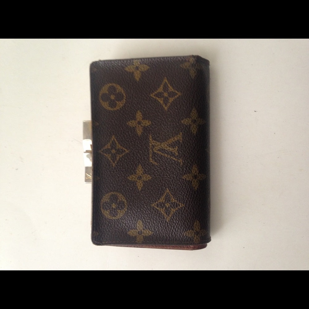 Louis Vuitton BrownMono Kisslock Compact Wallet