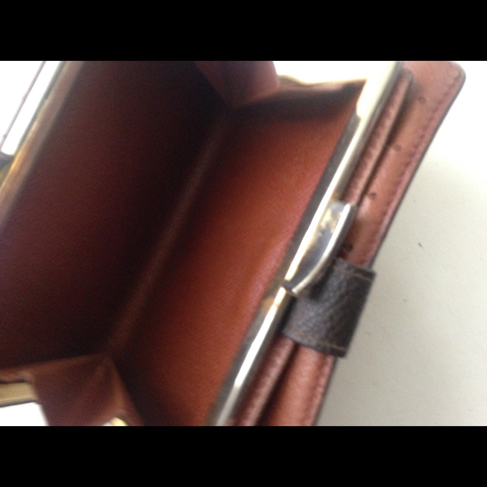 Louis Vuitton BrownMono Kisslock Compact Wallet