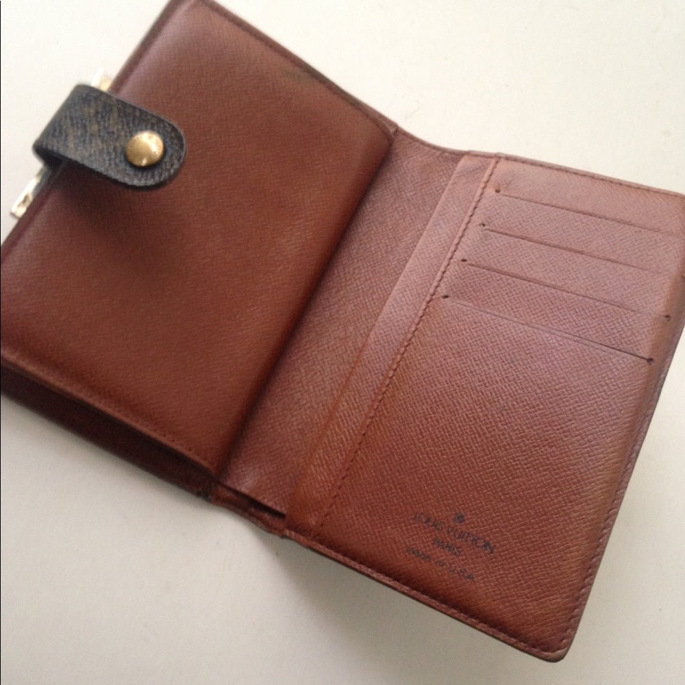 Louis Vuitton BrownMono Kisslock Compact Wallet