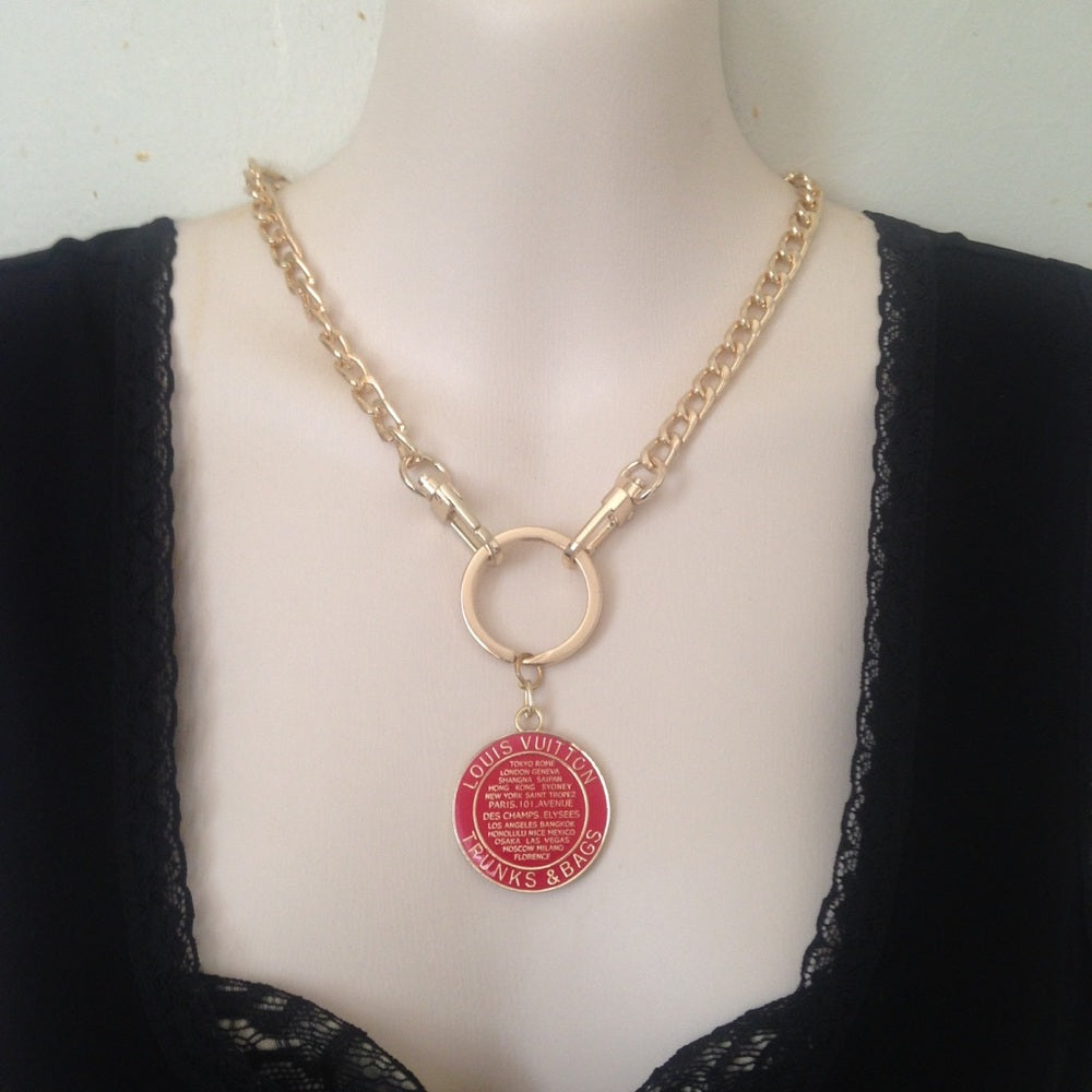 Louis Vuitton 3-way Handbag Charm-KeyChain Necklac