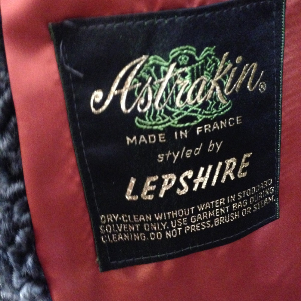 - Astrakin, France Gray Persian Lamb Swing Coat M-L