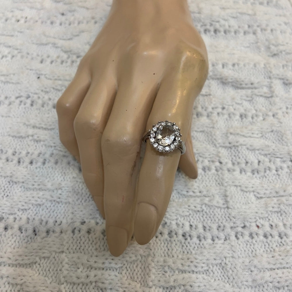 Small Princess Ring with Clear Gem