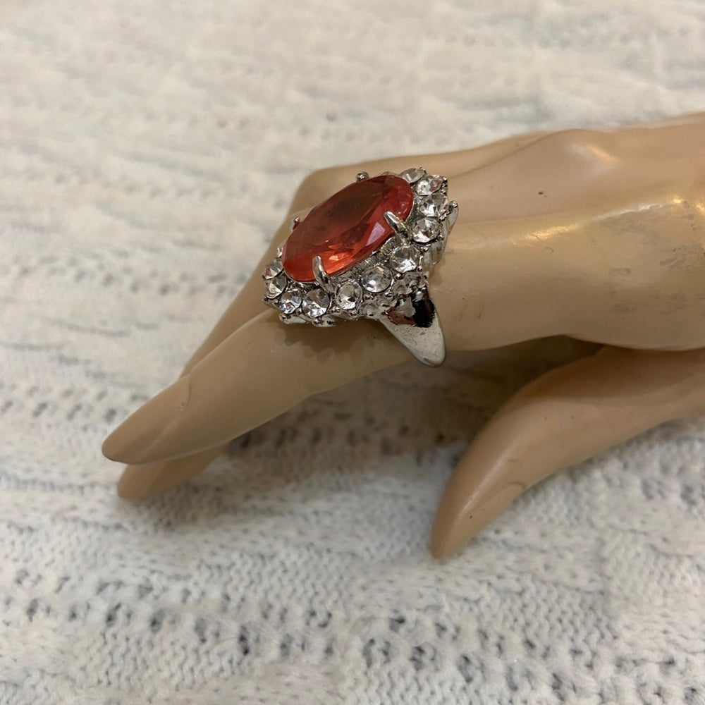 Pink Sapphire Princess Ring