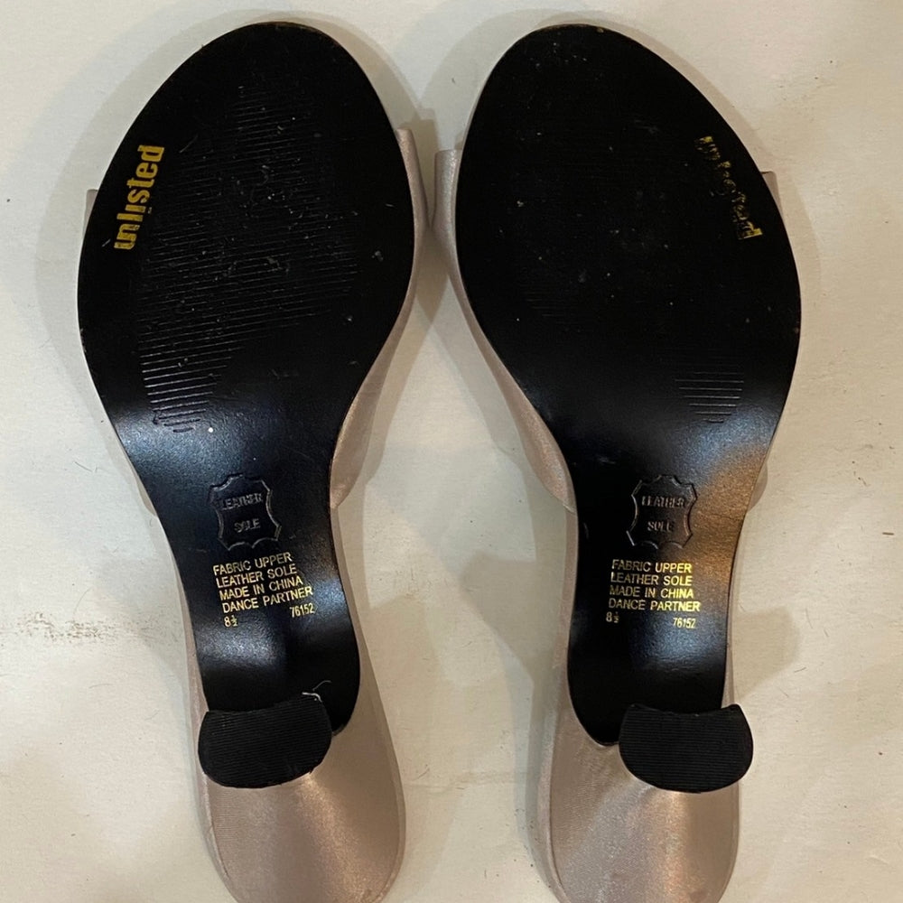 Unlisted, Fabric Heels with Genuine Leather Sole - Size 8.5