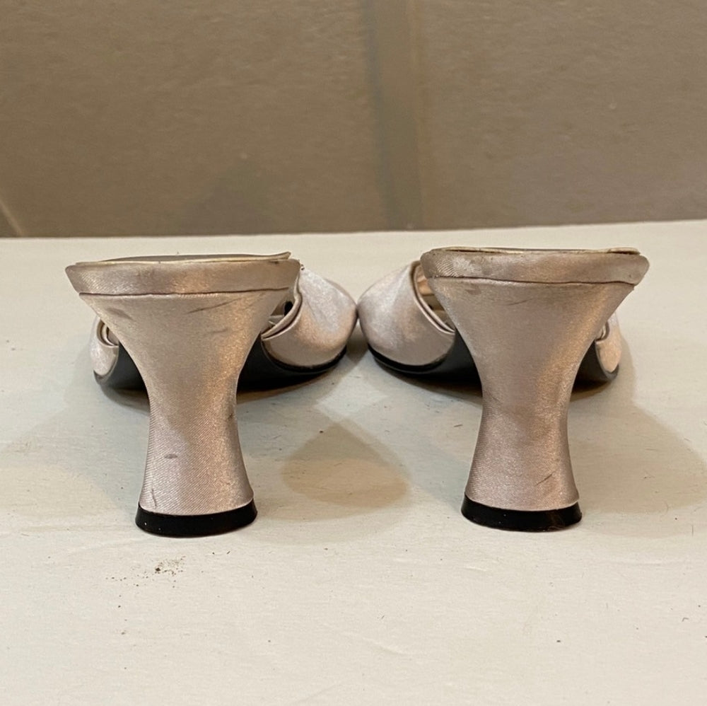 Unlisted, Fabric Heels with Genuine Leather Sole - Size 8.5