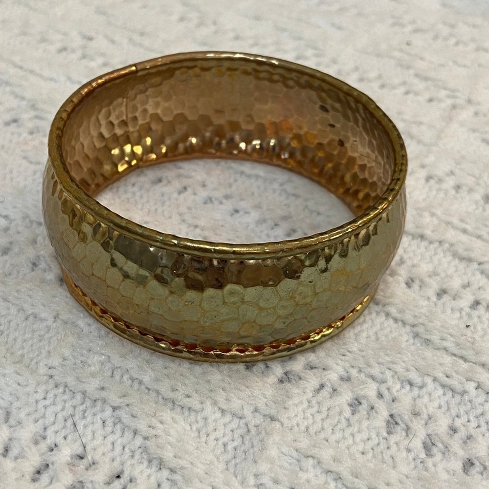Vintage Hammered Gold Bangle
