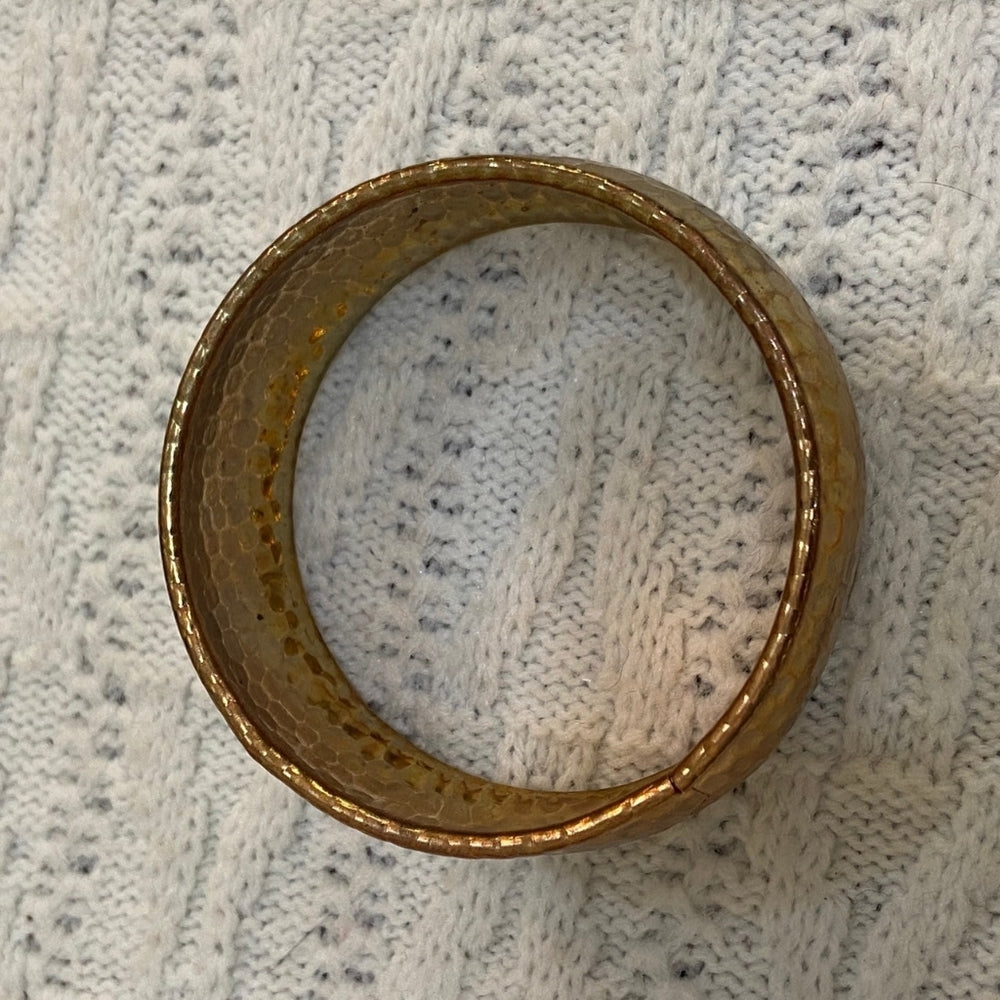 Vintage Hammered Gold Bangle