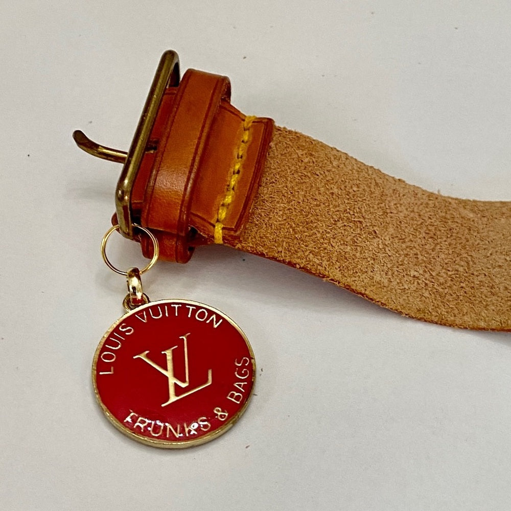 Louis Vuitton Luggage Strap-Bracelet with Red LV Charm (S)