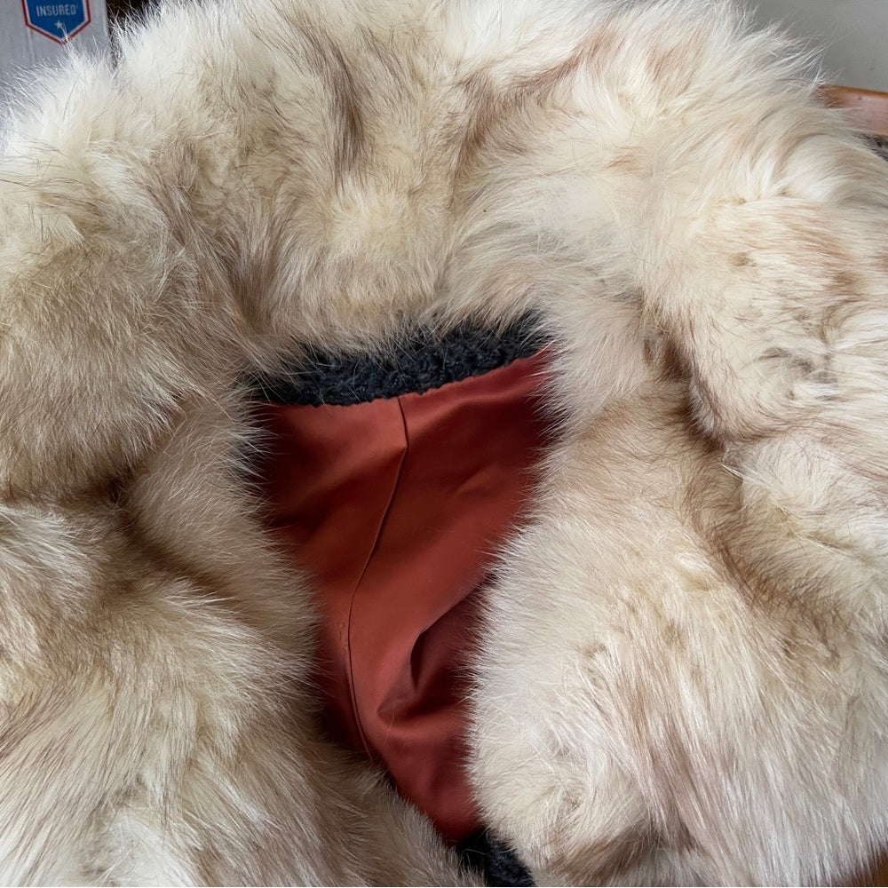 - Astrakin, France Gray Persian Lamb Swing Coat M-L