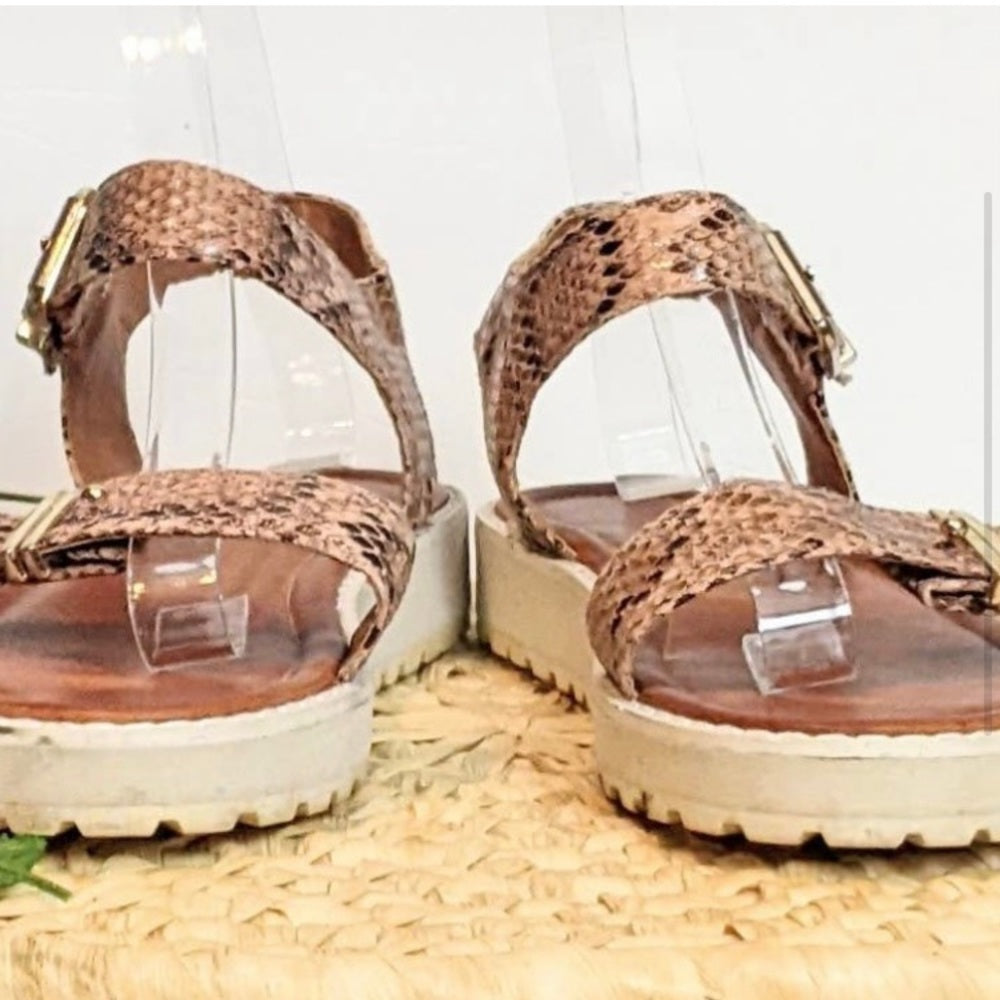 Versace V1969 Italia Catarina Platform Sandals Size 38 or 8