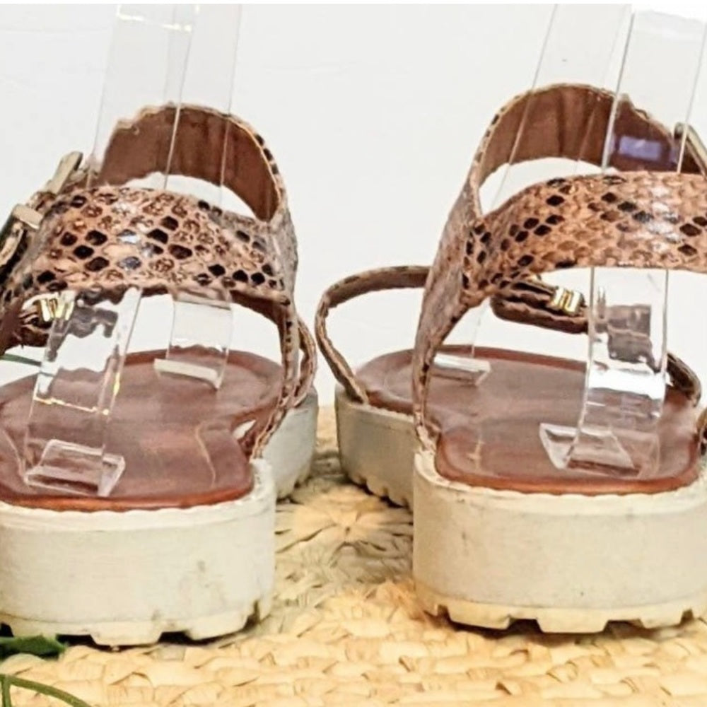 Versace V1969 Italia Catarina Platform Sandals Size 38 or 8
