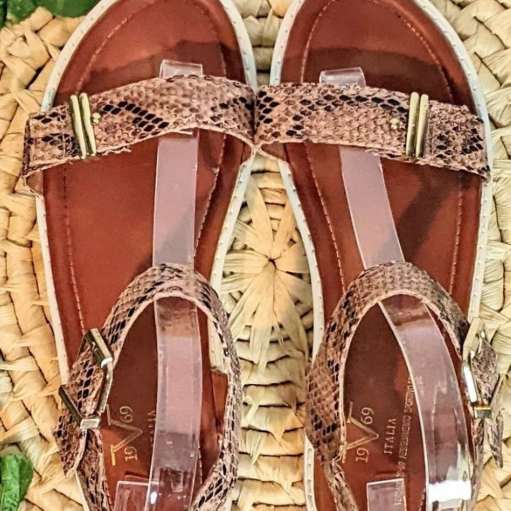 Versace V1969 Italia Catarina Platform Sandals Size 38 or 8