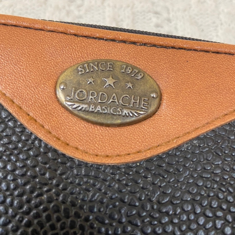 Vintage Jordache, Black Leather Zippy Wallet