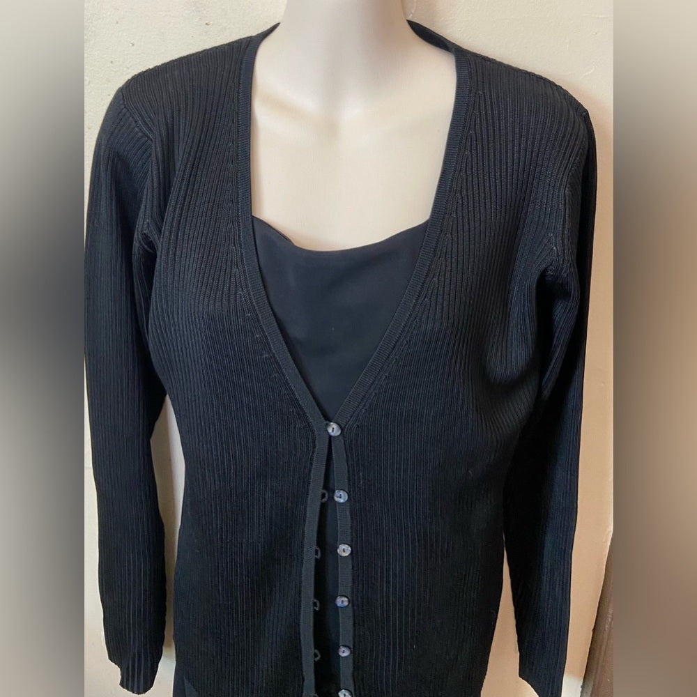 City Spirit Collection Black Sweater Cardigan. Size S
