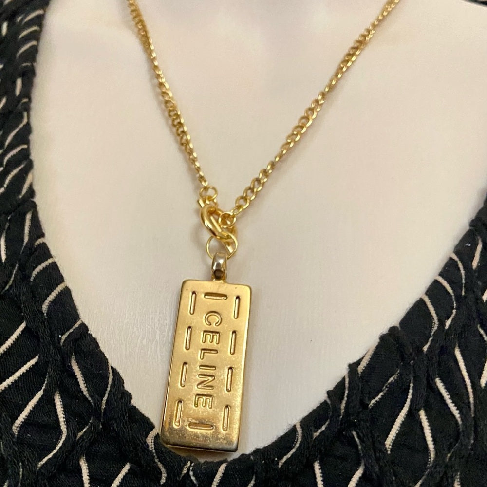 Celine 18-in Gold Plated Chain Necklace