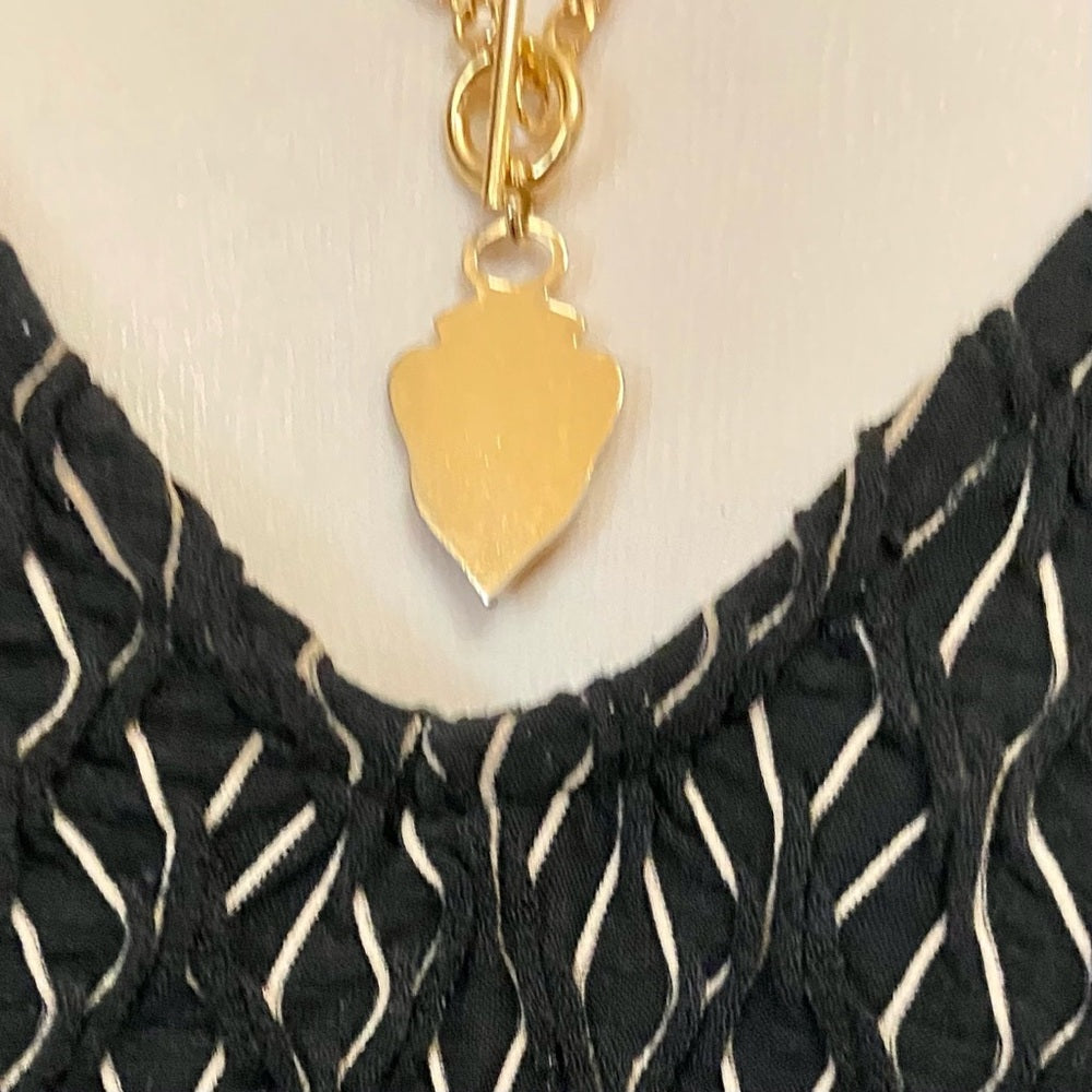 Vintage Authentic Gucci, 18in Gold Plated Charm Necklace