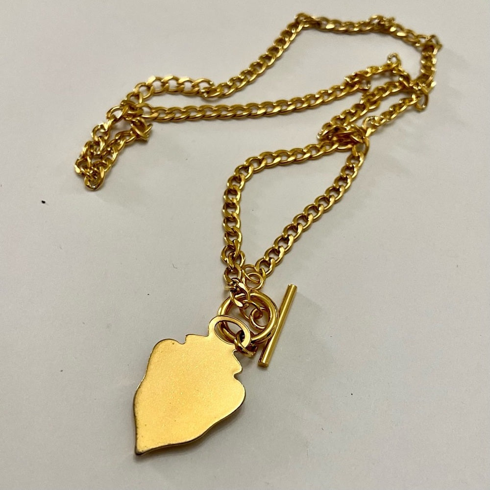 Vintage Authentic Gucci, 18in Gold Plated Charm Necklace