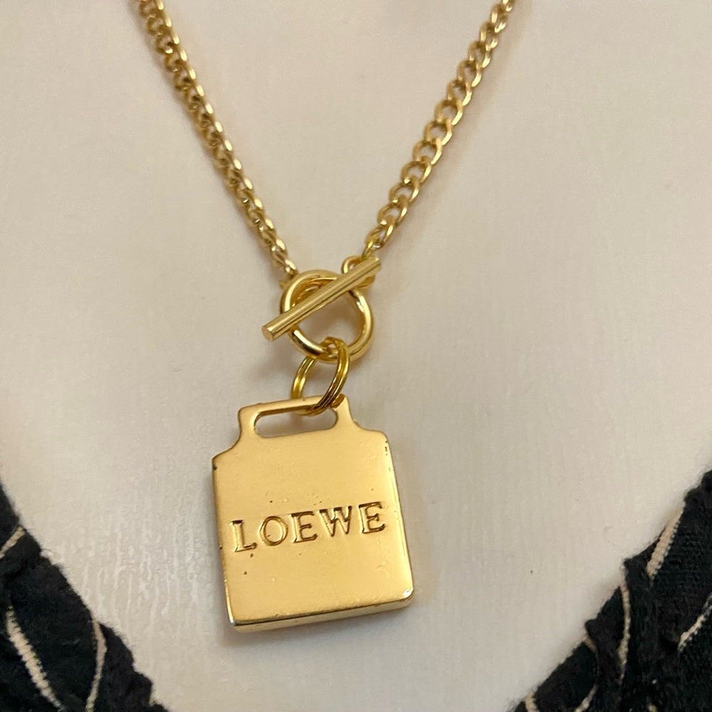 Vintage, Authentic Loewe Gold Plated 18-inch Chain Necklace