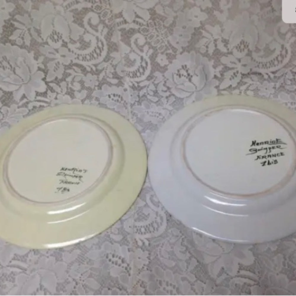 Vintage, 2-pc Henriot Quimper Dinner Plates