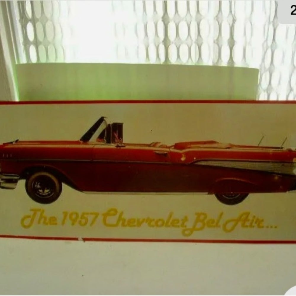 1957 Chevrolet Bel-Air Enameled on Copper Advertising Sign