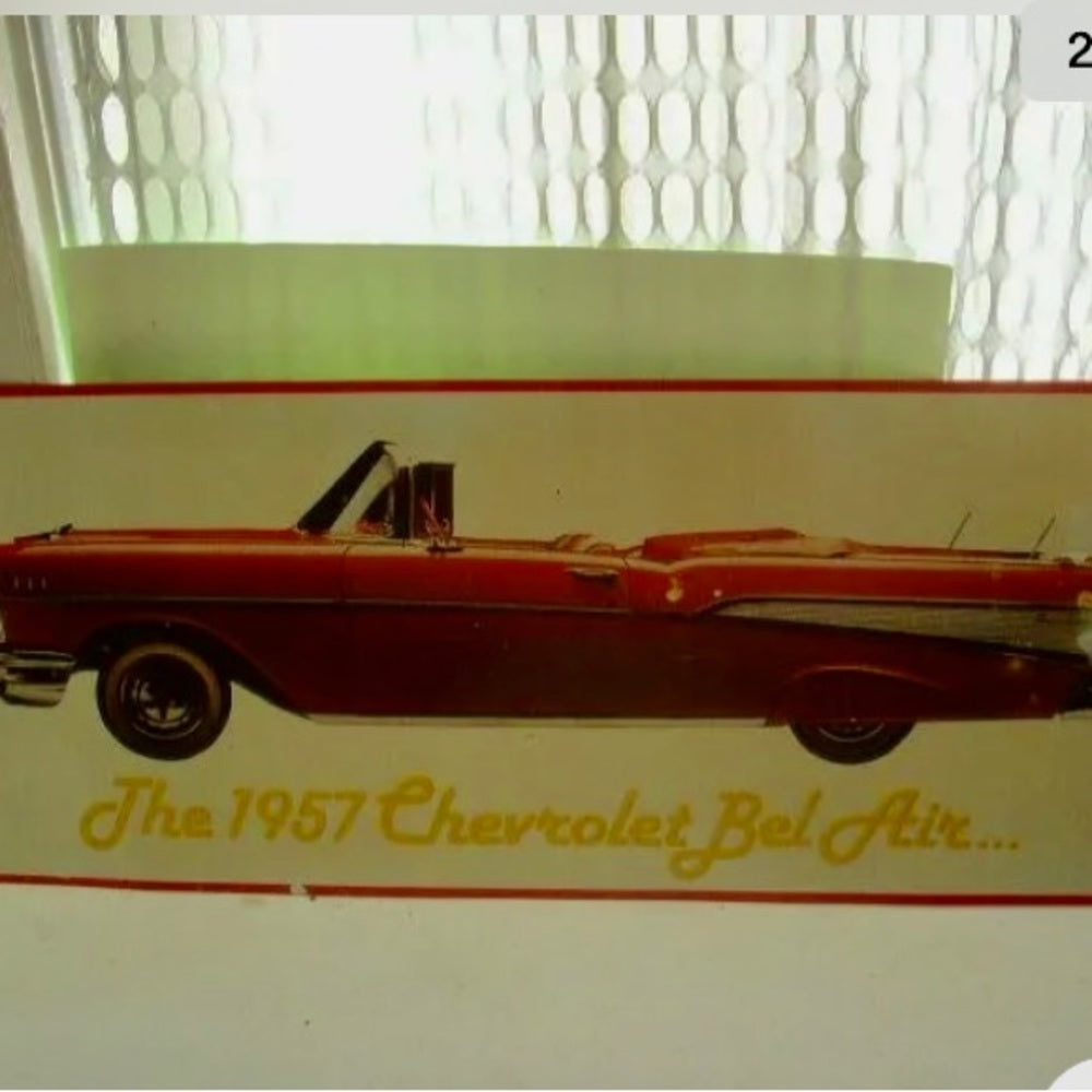 1957 Chevrolet Bel-Air Enameled on Copper Advertising Sign
