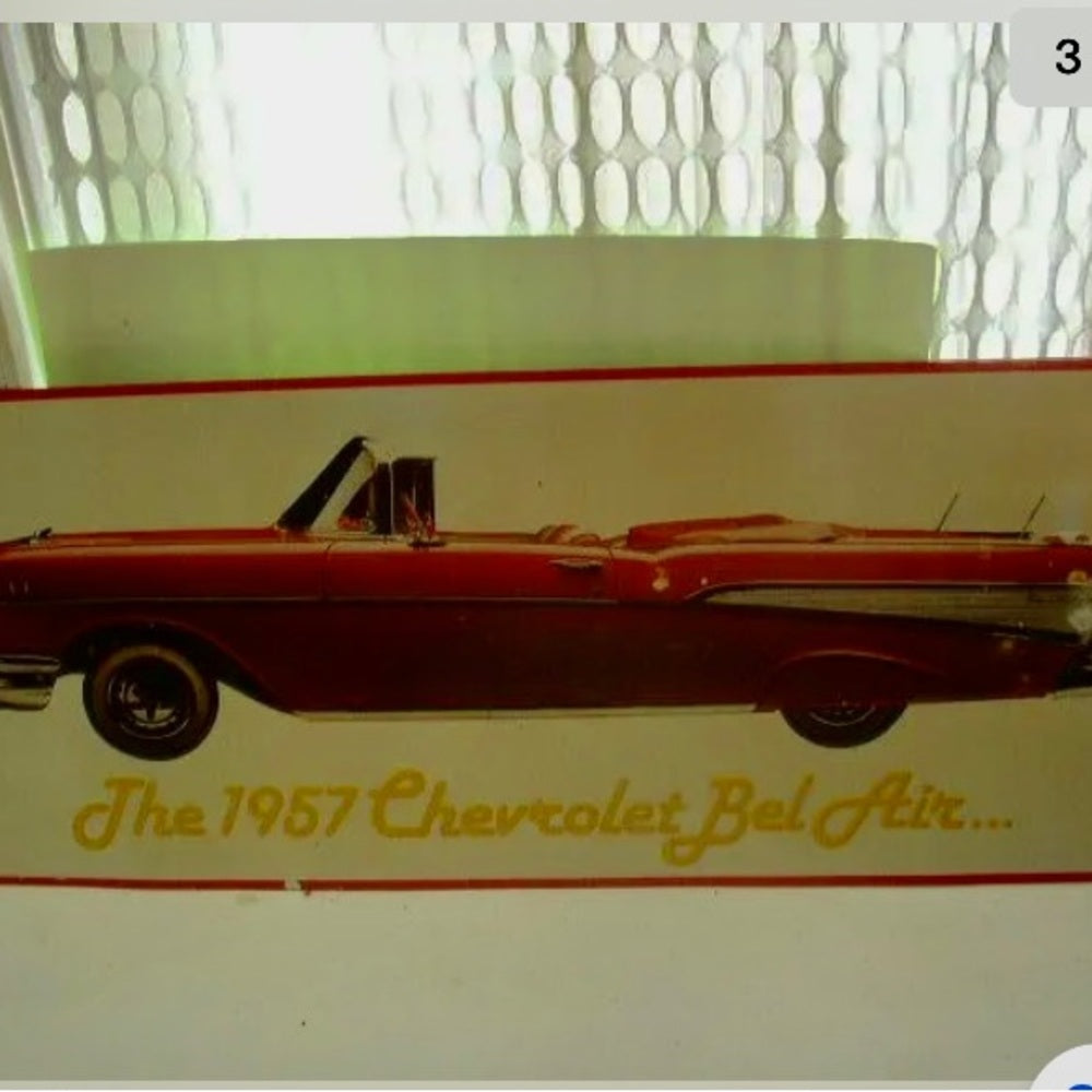 1957 Chevrolet Bel-Air Enameled on Copper Advertising Sign