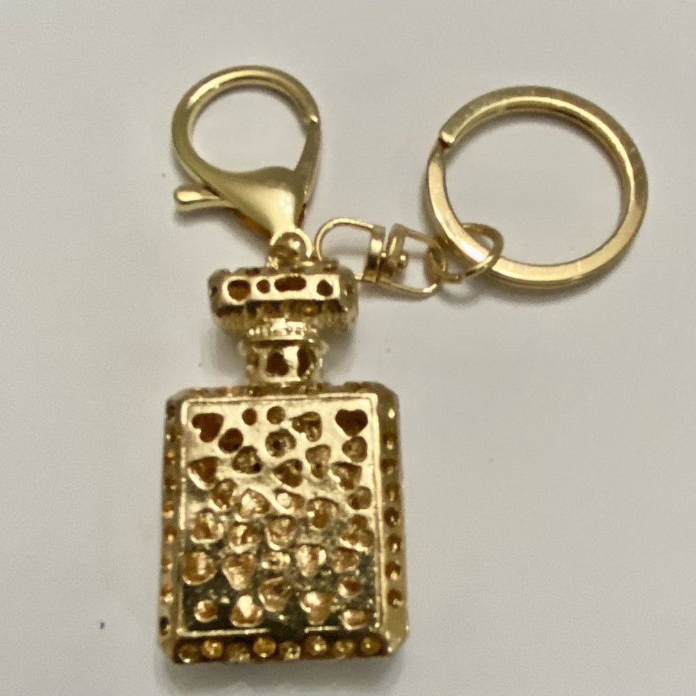 Stunning, 2-Way Perfume Bottle Rhinestone Handbag Charm- Key Chain