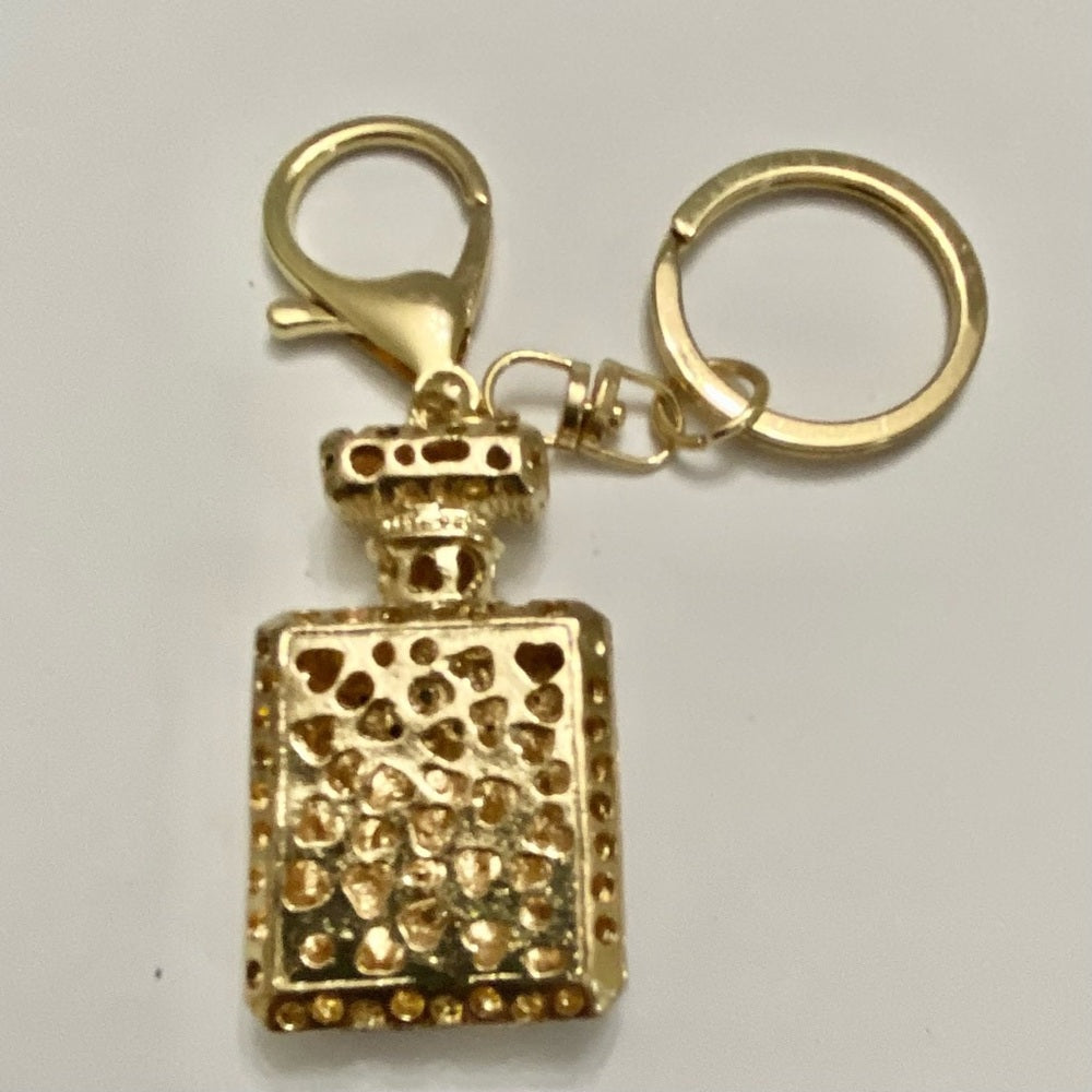 Stunning, 2-Way Perfume Bottle Rhinestone Handbag Charm- Key Chain
