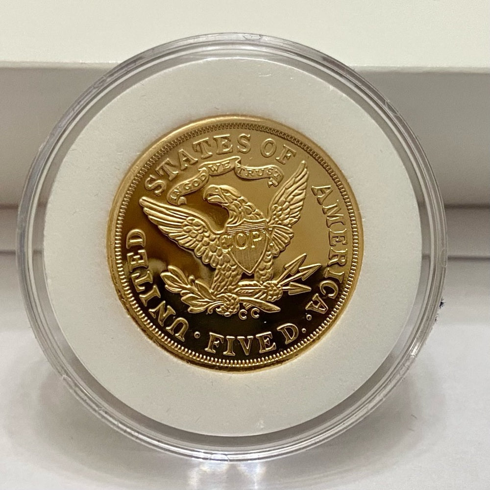 National Collectors Mint 1876, $5.00 Tribute Gold Plated Coin