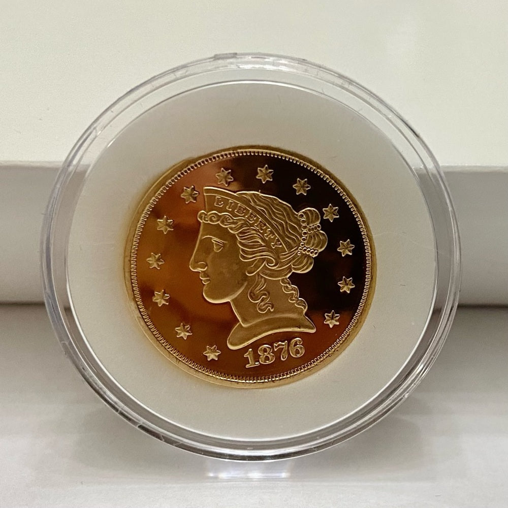National Collectors Mint 1876, $5.00 Tribute Gold Plated Coin