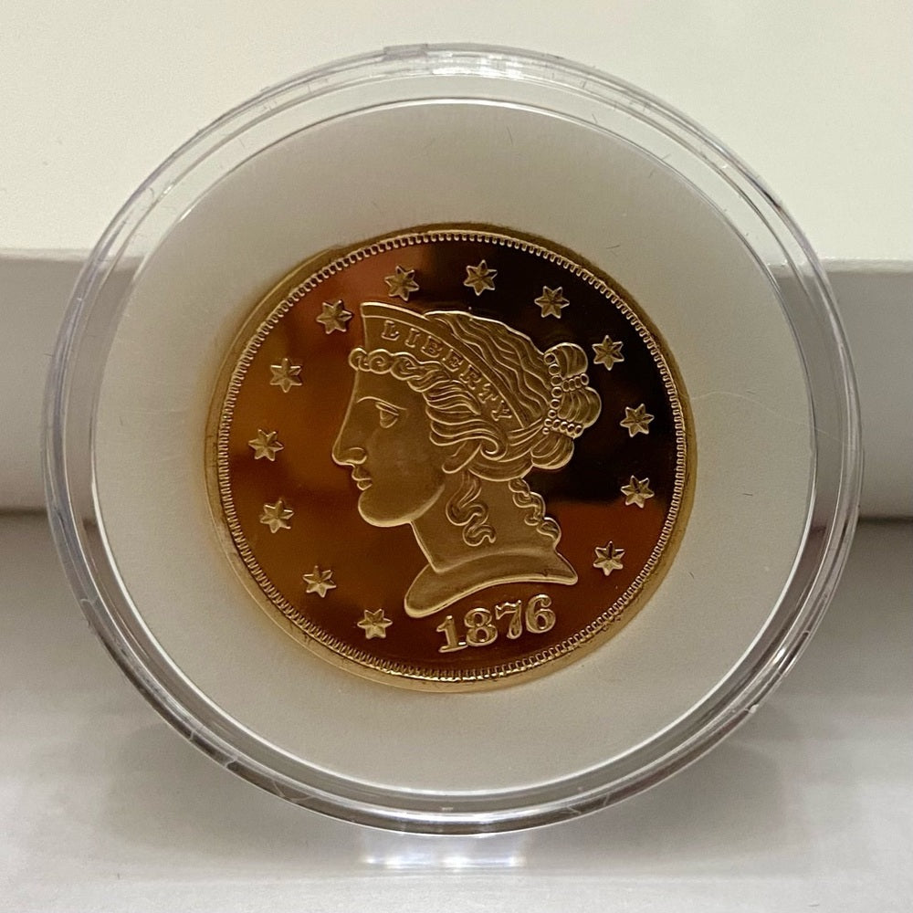 National Collectors Mint 1876, $5.00 Tribute Gold Plated Coin