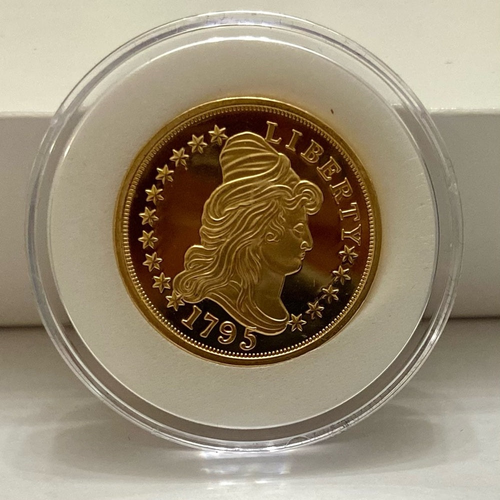 National Collectors Mint 1795, $5.00 Tribute Gold Plated Coin