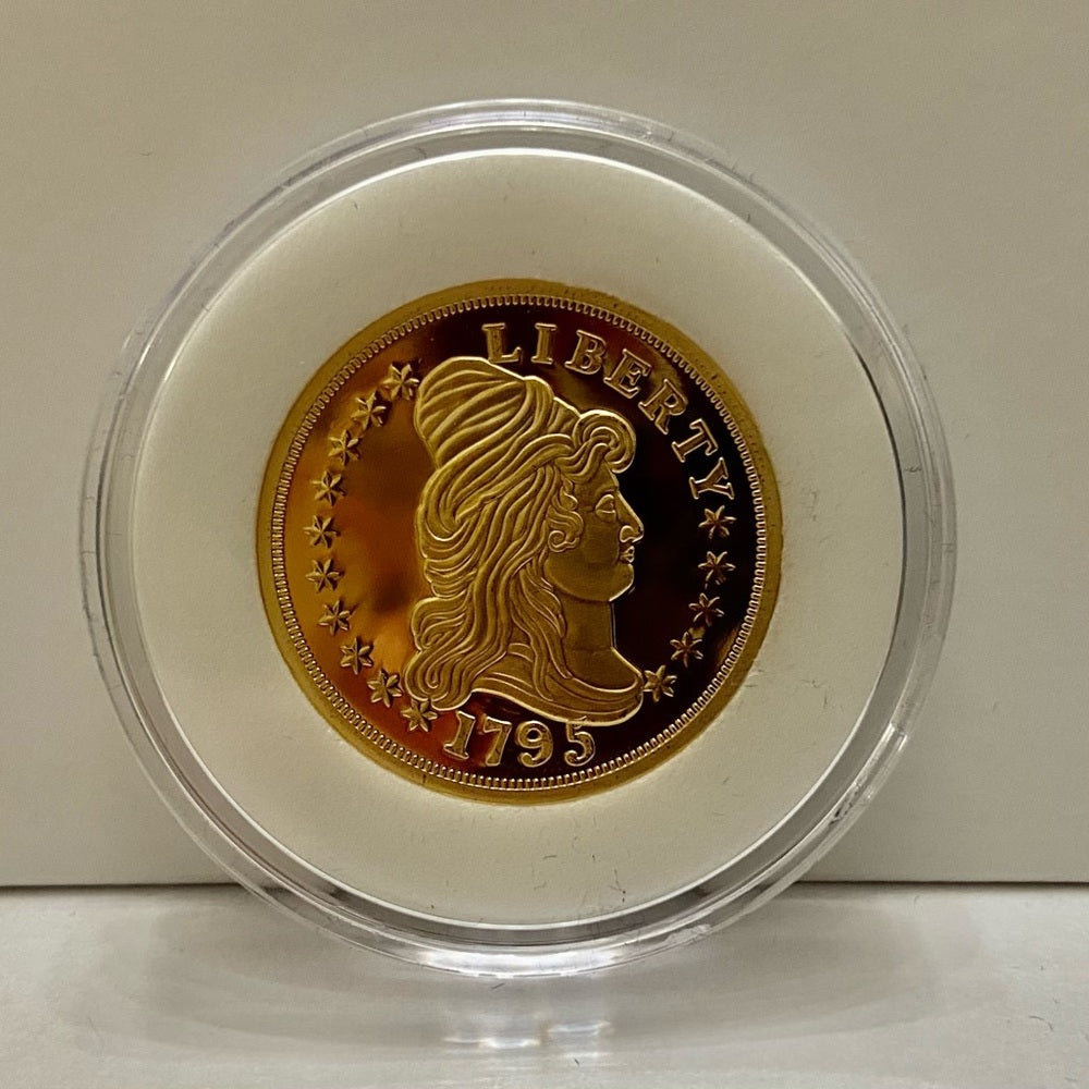 National Collectors Mint 1795, $5.00 Tribute Gold Plated Coin