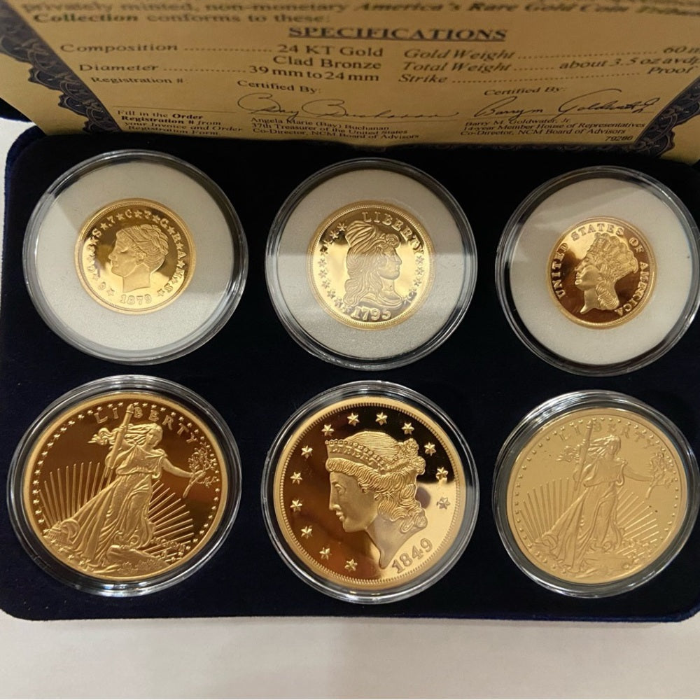 National Collectors Mint 1907 $20.00 Gold Plated Tribute Coin