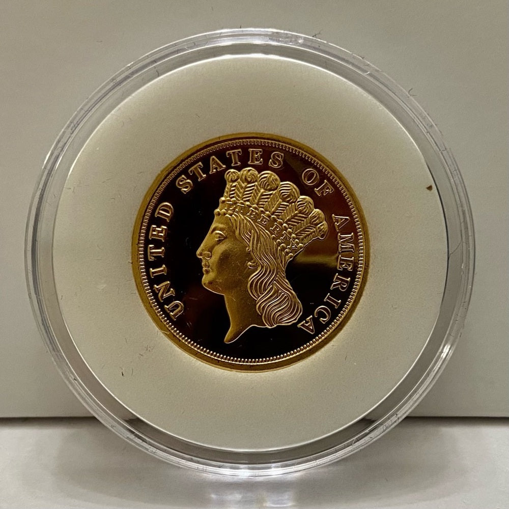 National Collectors Mint, Gold Plated 1870 $3.00 Tribute Coin