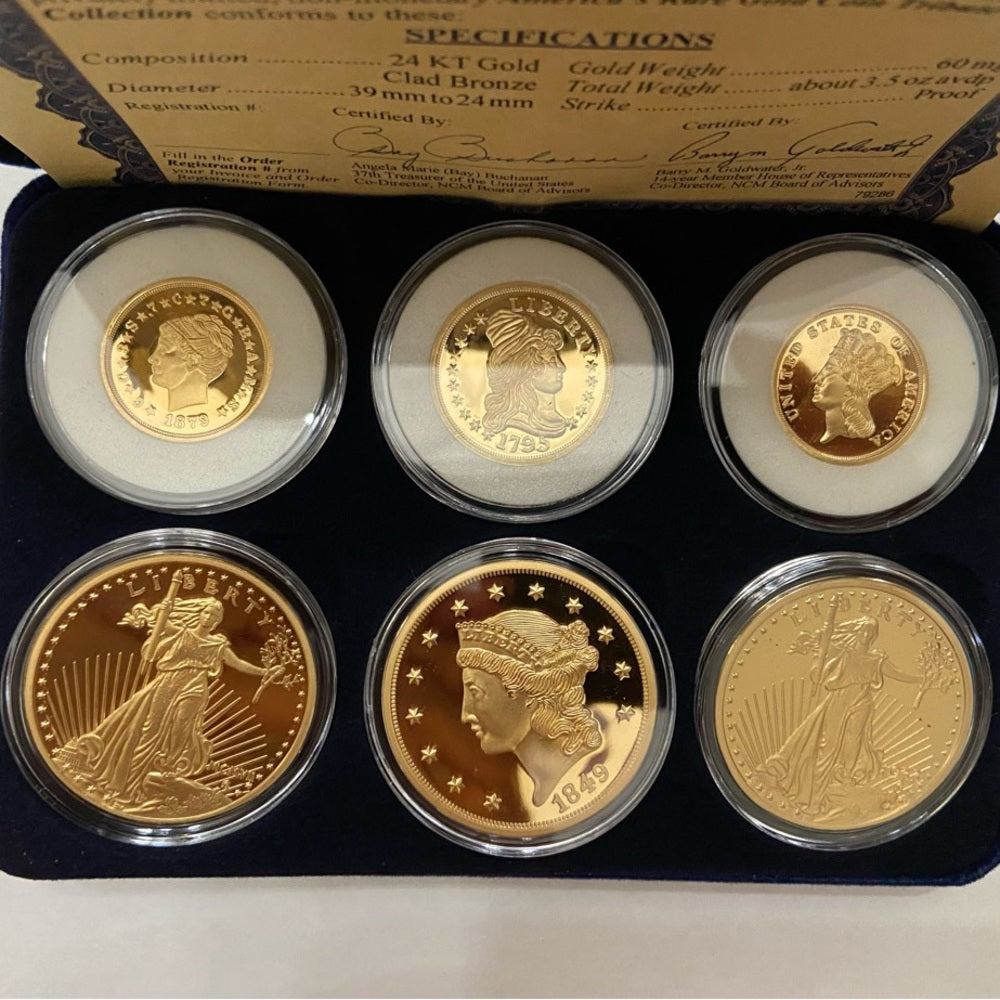 National Collectors Mint, Gold Plated 1870 $3.00 Tribute Coin