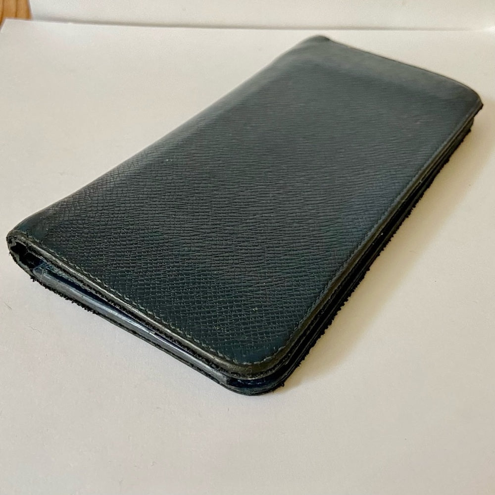 Louis Vuitton Dark Blue Taiga Leather Long Wallet