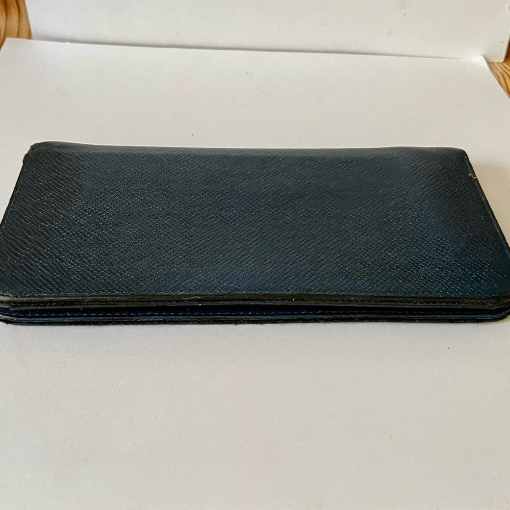 Louis Vuitton Dark Blue Taiga Leather Long Wallet